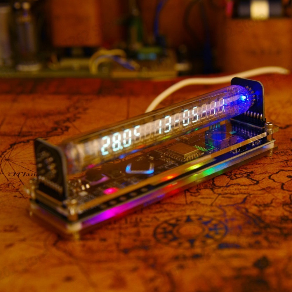 Reloj de tubo fluorescente VFD - Retro Gaming Youtube reseña y precio