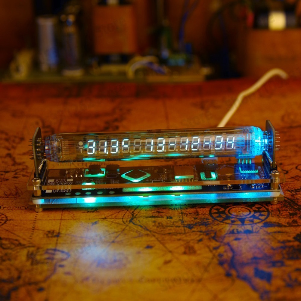 Reloj de tubo fluorescente VFD - Retro Gaming Youtube reseña y precio