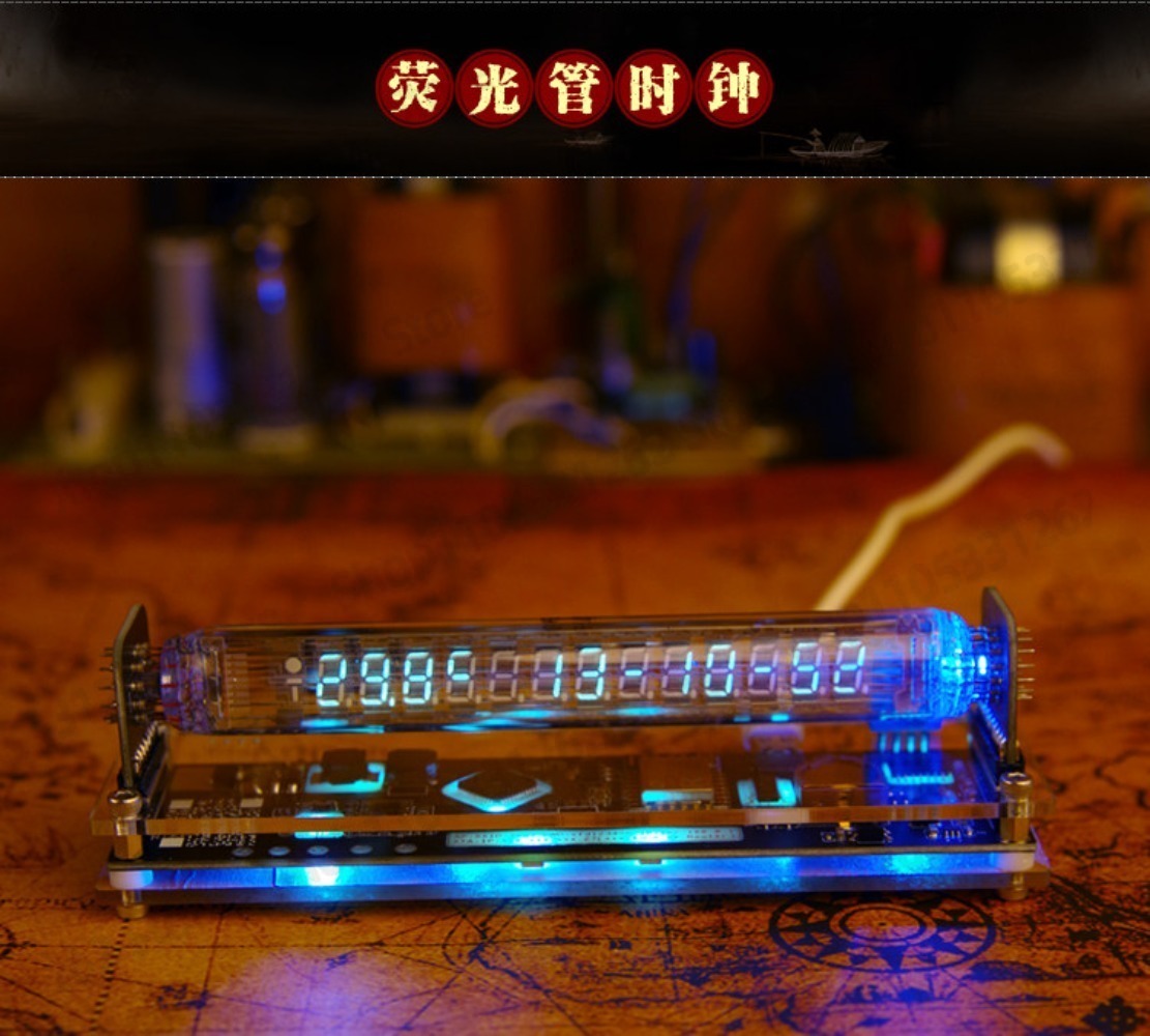 Reloj de tubo fluorescente VFD - Retro Gaming Youtube reseña y precio